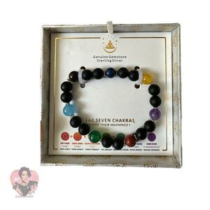 SHIVAM The 7 Chakras Genuine Gemstone & Sterling Silver